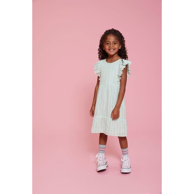 Jubel jurk mousseline - Lazy Lagoon mint