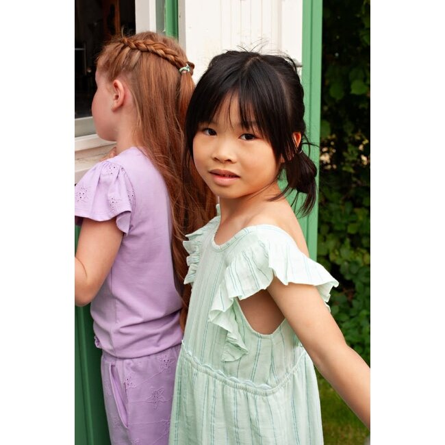 Jubel jurk mousseline - Lazy Lagoon mint