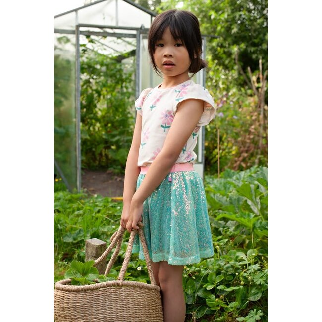 Jubel pailetten rok - Rolling into Spring groen