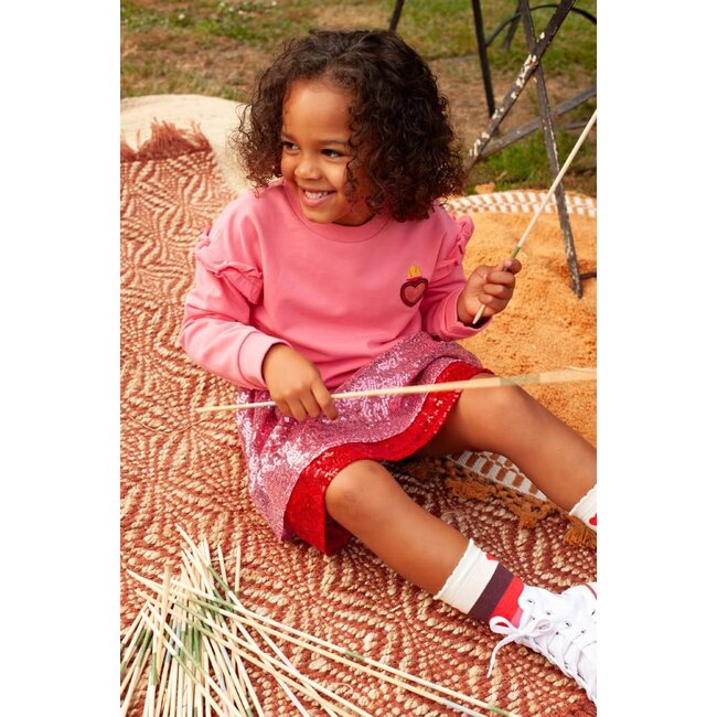 Jubel pailetten rok - Salsa Sunset roze