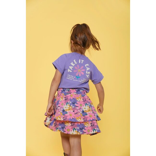 Jubel rok aop - Rolling into Spring roze