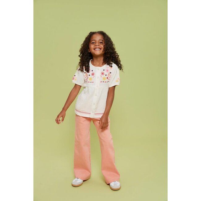 Jubel blouse mousseline met embroidery  - Salsa Sunset offwhite