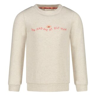 Jubel Jubel sweater - Salsa Sunset offwhite melange