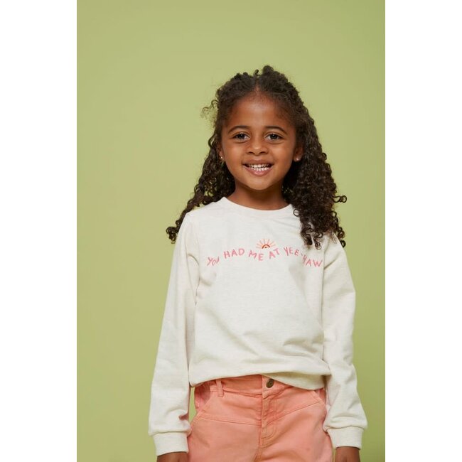 Jubel sweater - Salsa Sunset offwhite melange