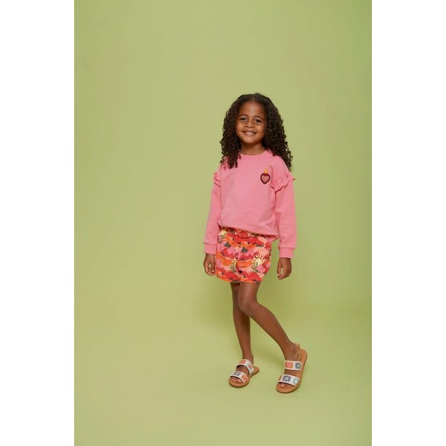 Jubel sweater met backprint - Salsa Sunset roze