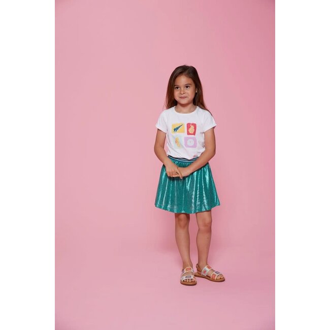 Jubel t-shirt - Lazy Lagoon wit