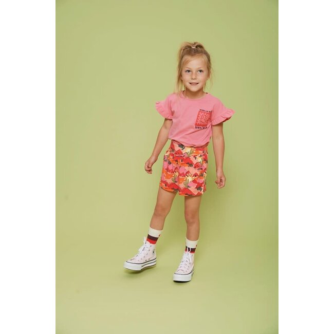 Jubel t-shirt met backprint - Salsa Sunset roze