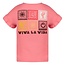 Jubel t-shirt met backprint - Salsa Sunset roze