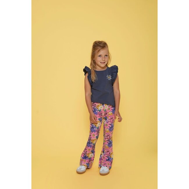 Jubel t-shirt ruches - Rolling in to Spring marine