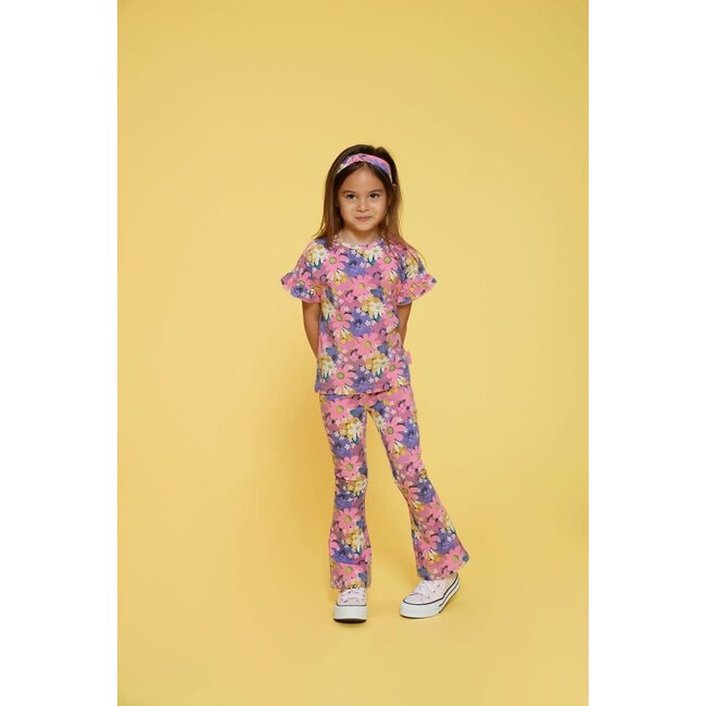 Jubel t-shirt aop - Rolling into Spring roze