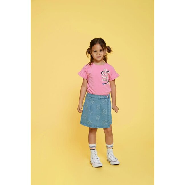 Jubel t-shirt - Rolling into Spring roze