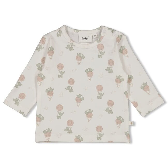 Feetje longsleeve aop - Elephant offwhite