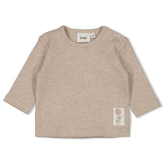 Feetje Feetje longsleeve rib - Elephant taupe melange