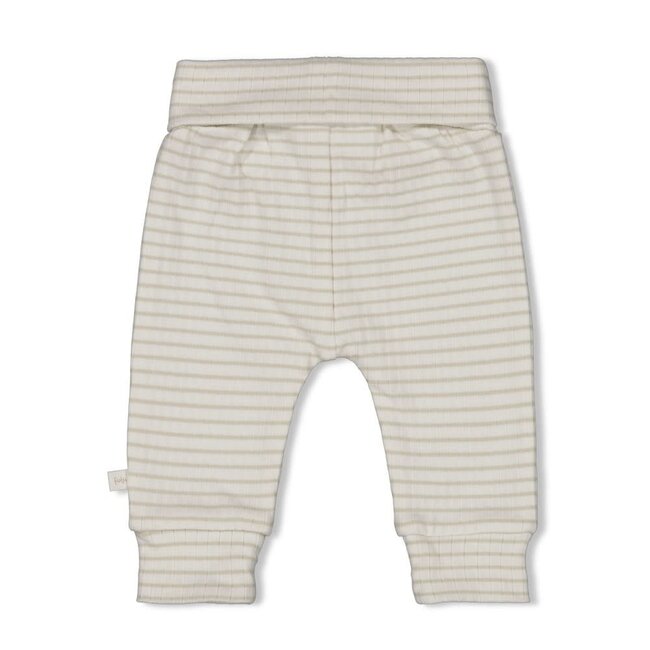 Feetje broek rib met streep - Elephant mint
