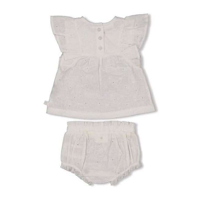 Feetje top + bloomer broderie - Summer Woven wit