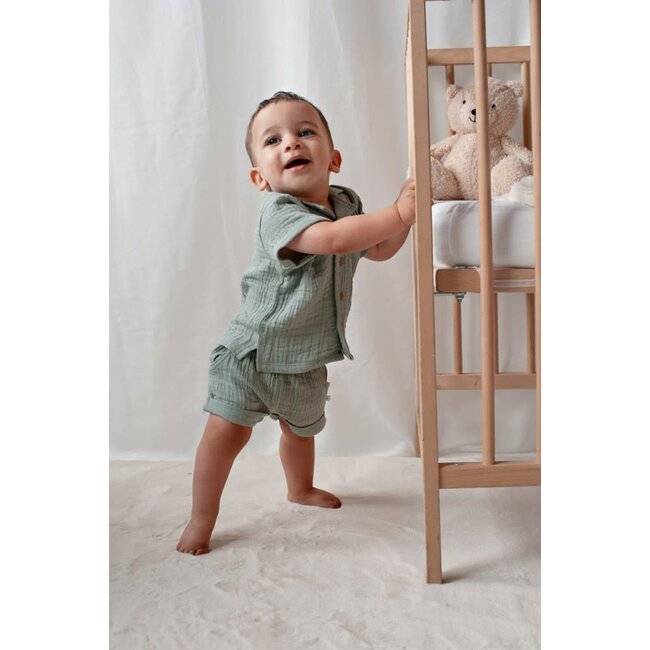 Feetje blouse mousseline - Summer Woven zeegroen