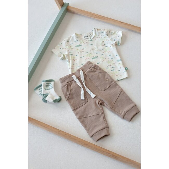 Feetje broek - You Croc my World taupe