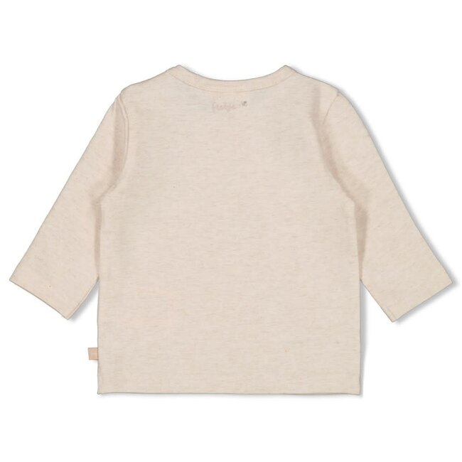 Feetje longsleeve - Honey Bear offwhite melange