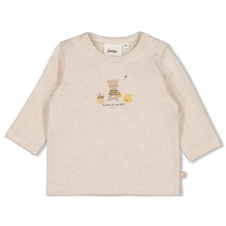 Feetje Feetje longsleeve - Honey Bear offwhite melange