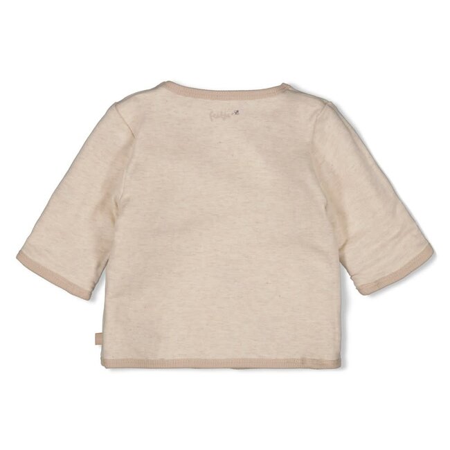 Feetje omkeerbaar jasje ao embroidery - Honey Bear offwhite