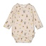 Feetje wikkelromper aop - Honey Bear offwhite melange