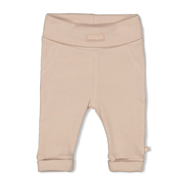 Feetje broek rib - Honey Bear zand