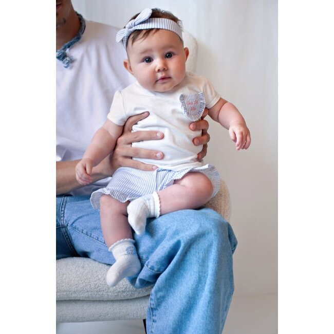 Feetje short streep crinkle - Sea La Vie lavendel