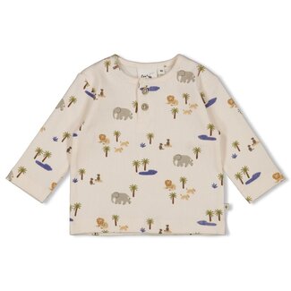 Feetje Feetje longsleeve rib aop - Safari Savage offwhite
