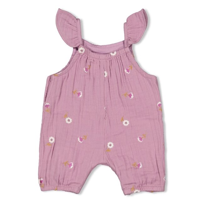 Feetje jumpsuit mousseline ao embroidery - Flower Ranch violet