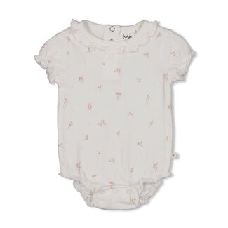 Feetje Feetje romper crinkle aop k/m - Delicate Flower offwhite