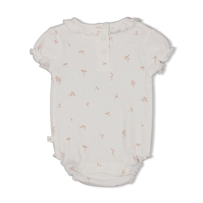 Feetje romper crinkle aop k/m - Delicate Flower offwhite
