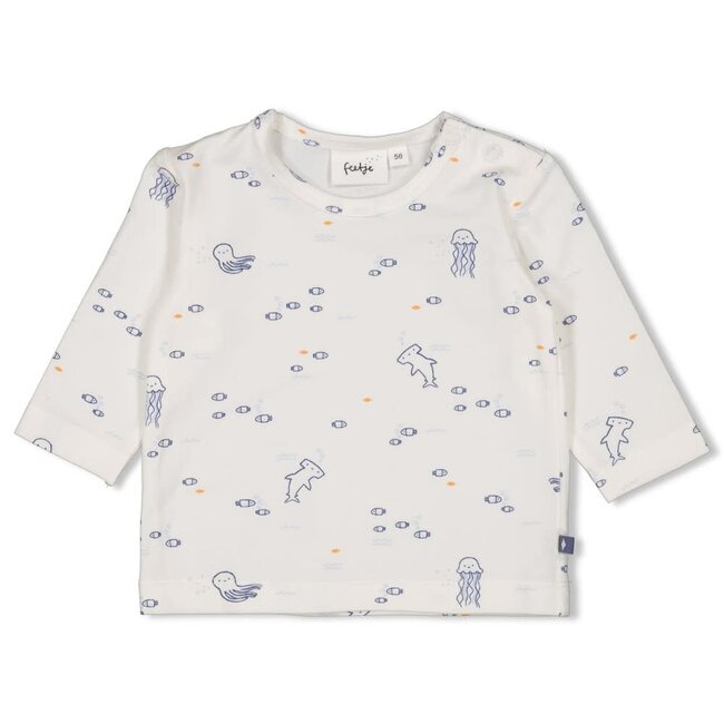Feetje longsleeve aop - Blue Ocean offwhite