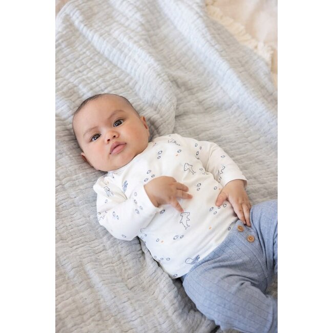 Feetje longsleeve aop - Blue Ocean offwhite