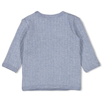 Feetje Feetje overslagshirt rib - Blue Ocean blauw melange