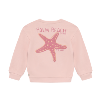 Daily7 Daily7 sweater backprint silver pink