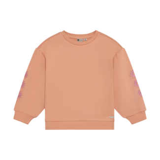 Daily7 Daily7 sweater embroidery sleeve dusty coral