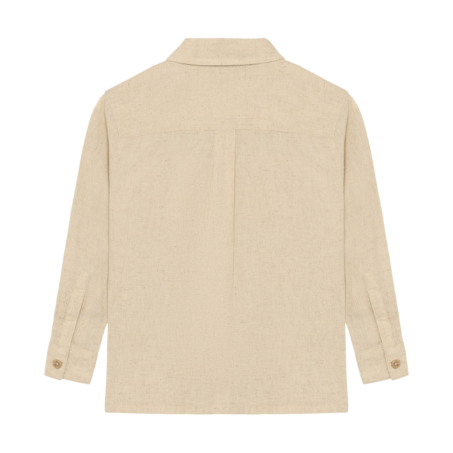 Daily7 shirt longsleeve linen sandshell