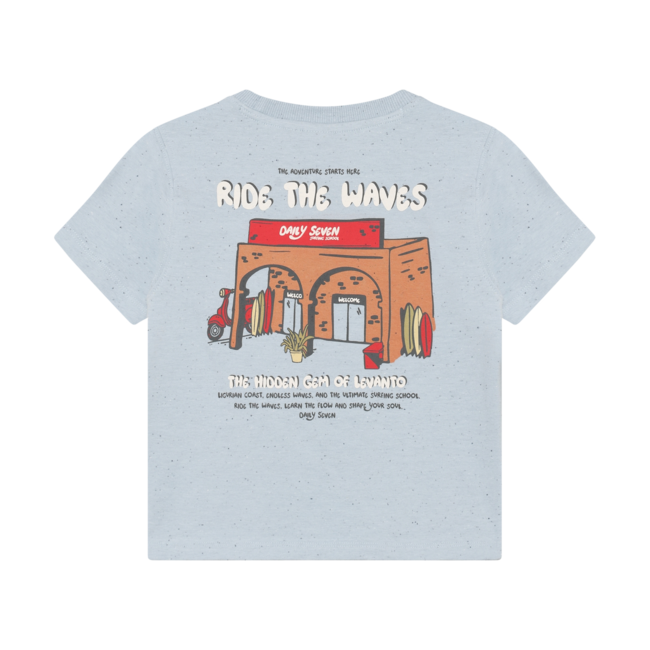 Daily7 t-shirt backprint celestial blue