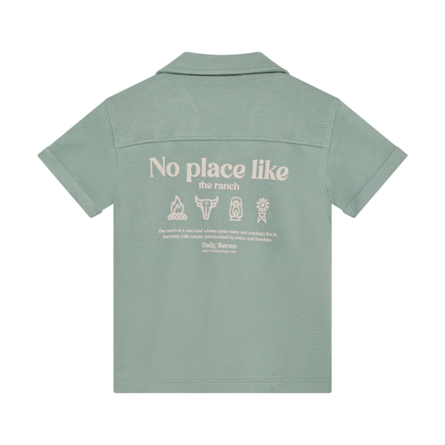 Daily7 t-shirt fancy polo  green milieu