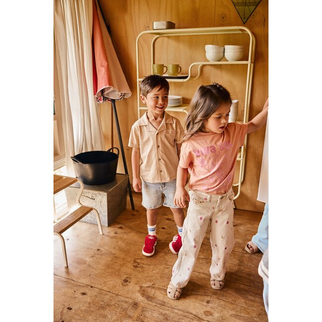 Daily7 t-shirt fancy polo  latte sand