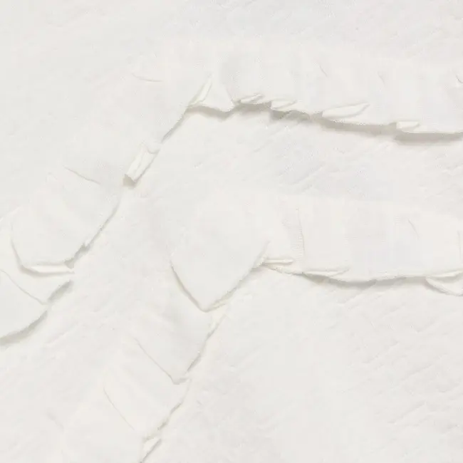 Daily7 t-shirt longsleeve ruffle egret