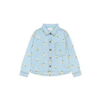 The New The New blouse Sia light blue denim emb