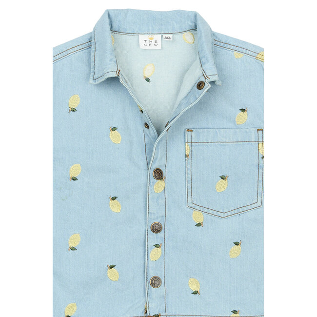 The New blouse Sia light blue denim emb