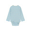 The New Siblings romper Fro forever blue striped rib