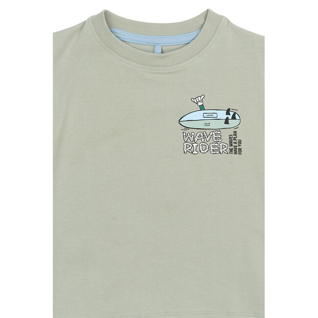 The New Siblings shirt Sigurd aqua gray