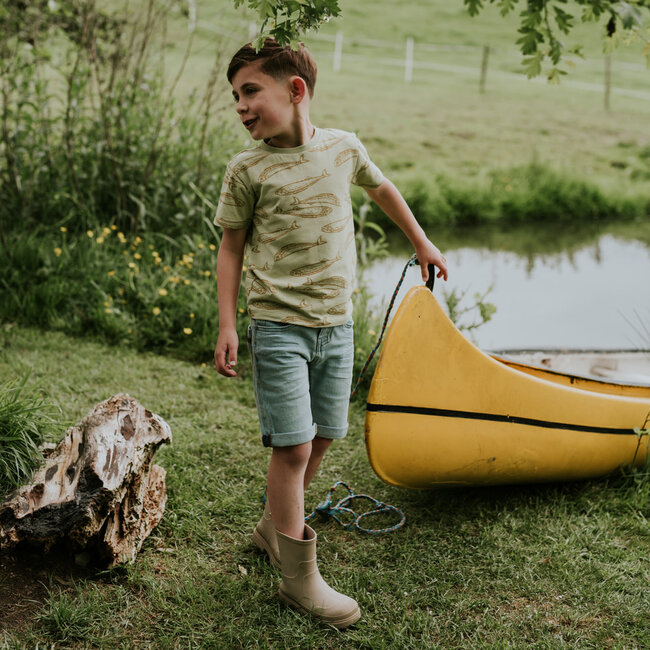Koko Noko jeans shorts, loose fit blue jeans