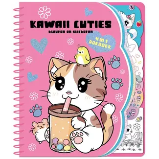 4 in 1 doe- boek/ kleurboek Kawaii Cuties