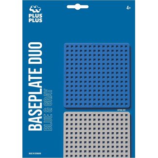 Plus Plus Plus Plus Bouwplaat Blauw/Grijs 2 stuks