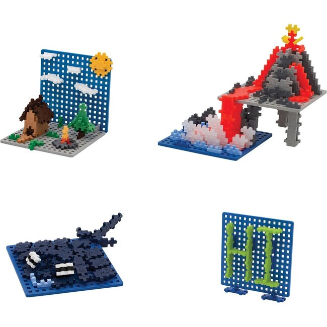 Plus Plus Bouwplaat Blauw/Grijs 2 stuks