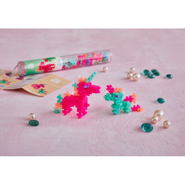 Plus Plus Tube - Pearl Unicorns (100 stukjes)